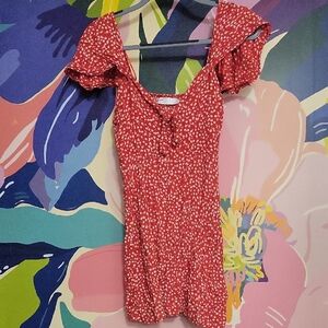 Zara Red Floral Mini Dress